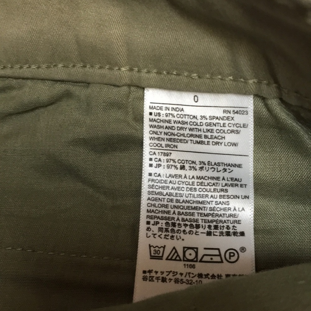 Banana Republic Women’s Girlfriend Fit Army Green Pants Size 0 Like-NEW - Picture 3 of 7